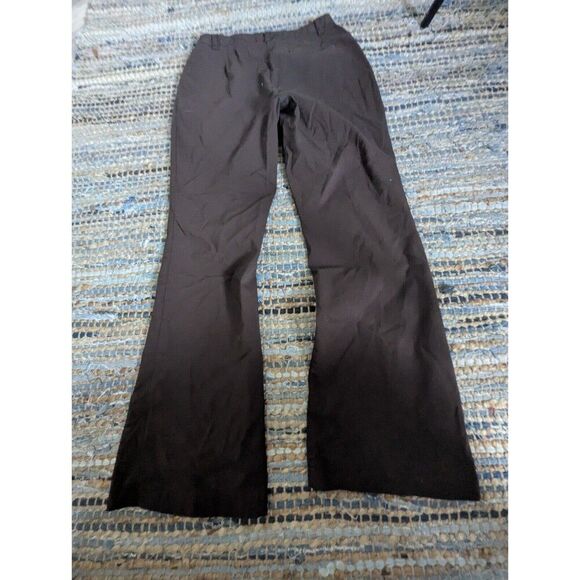 Express Womens 5 Short Stretch Rayon Blend Solid Flare Dress Pants Mid Rise - Picture 8 of 8